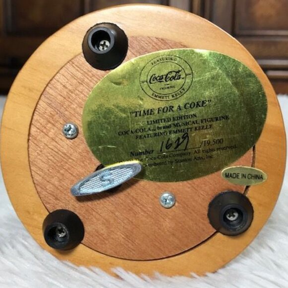 Vintage Coca-Cola Limited Edition Emmett Kelly Time for a Coke Musical Figurine - Picture 11 of 12